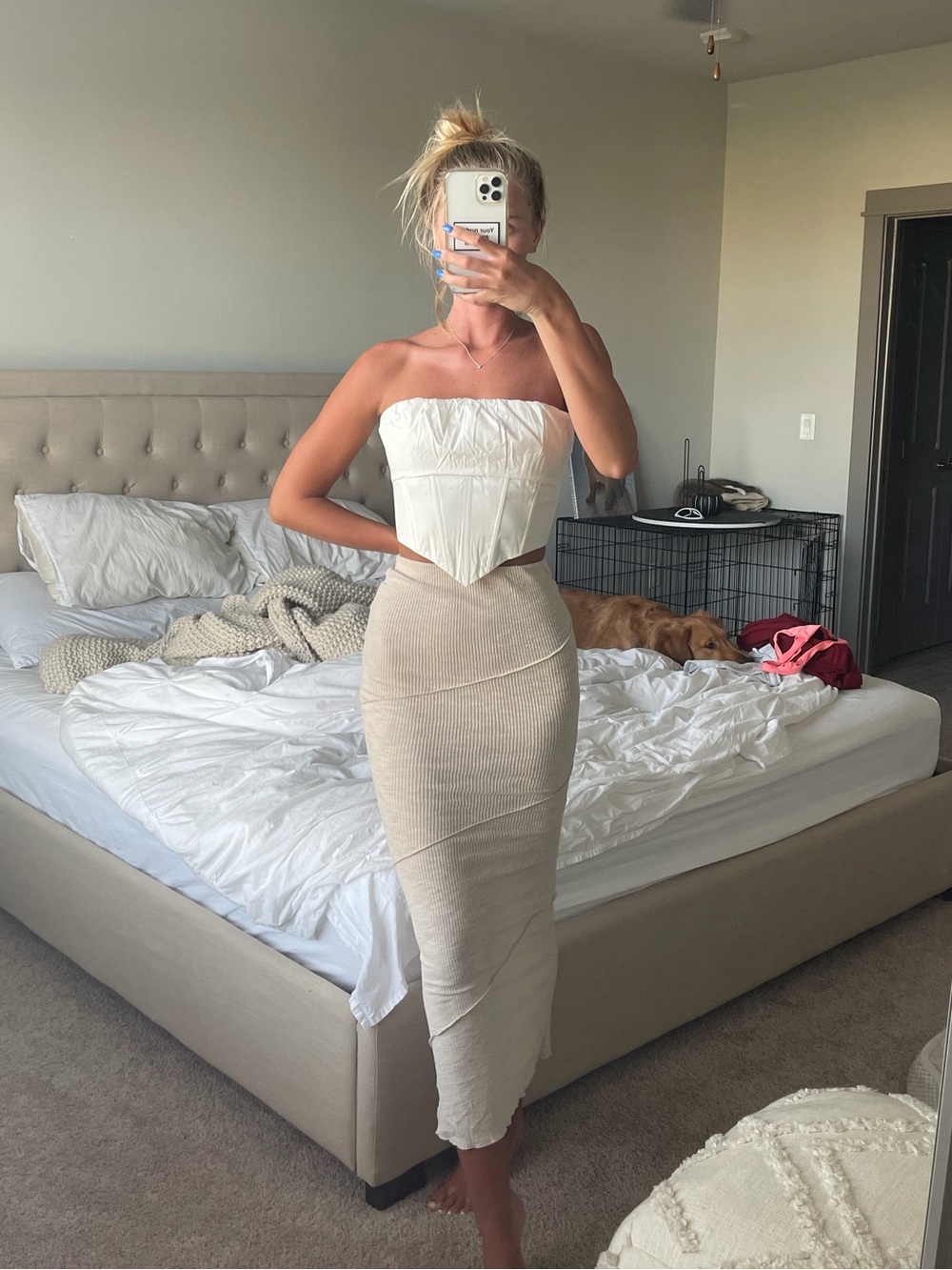 Princess Polly Oscar Maxi Skirt Beige